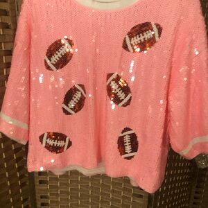 Rare vintage sequin football top